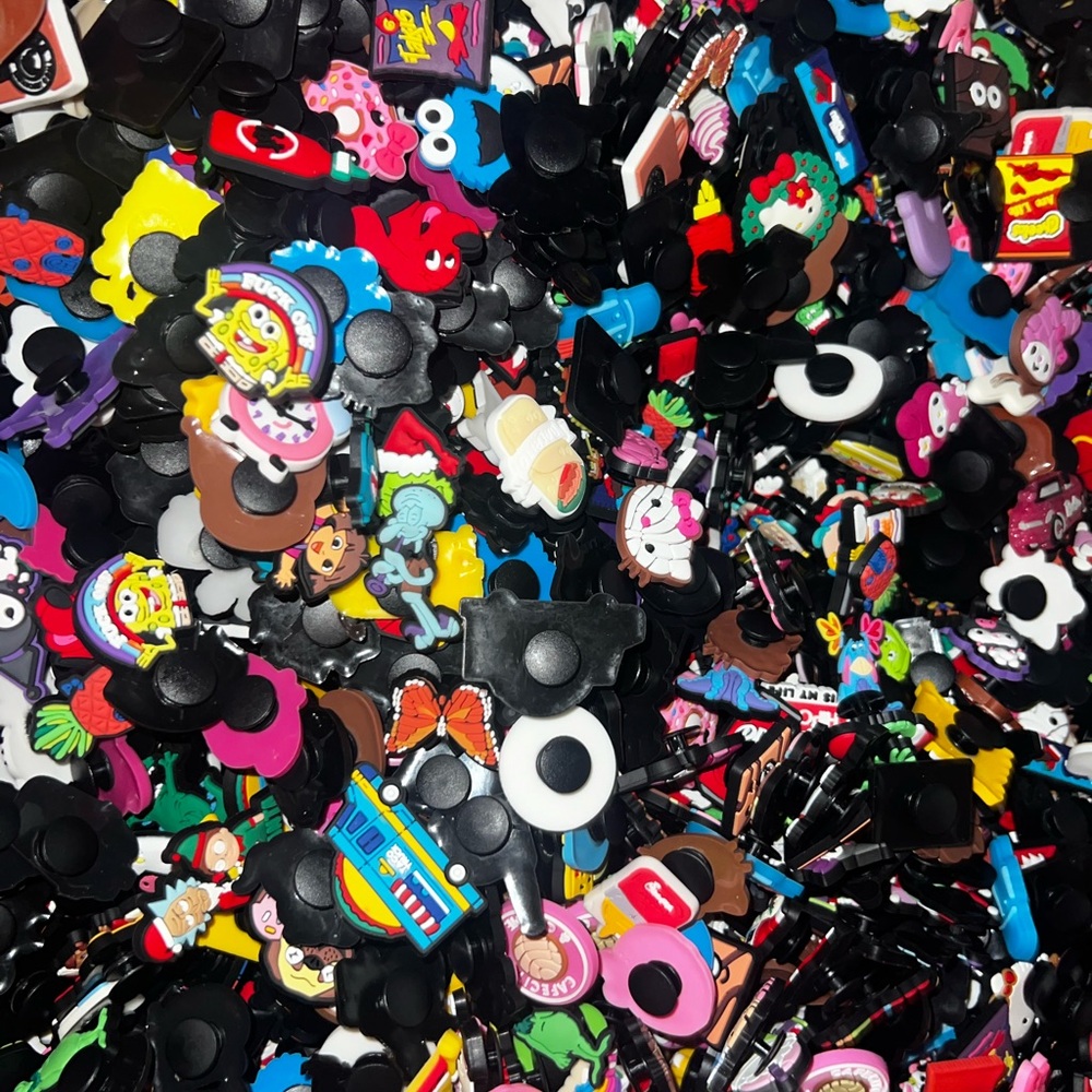 50 Piece Mystery Colorful Cartoon Shoe Charms Set